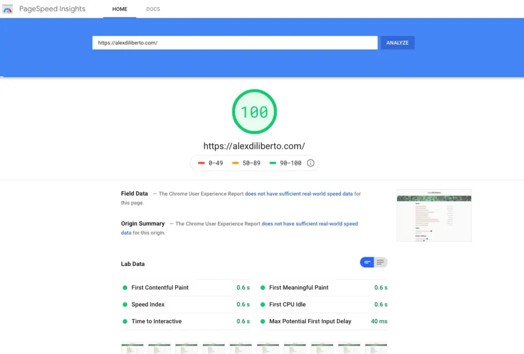 Google Page Speed Insights