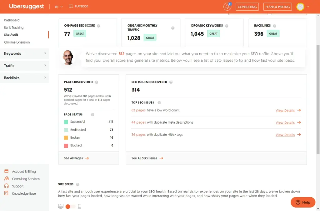 Ubersuggest